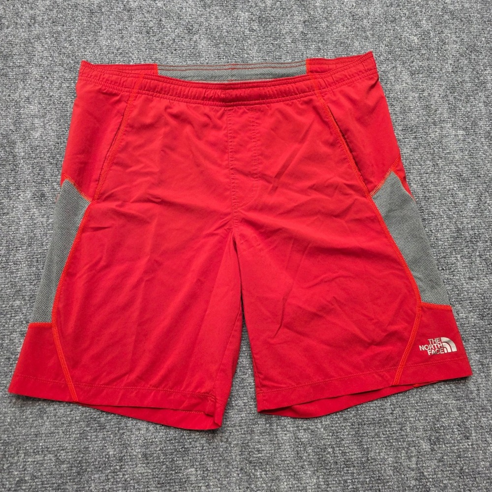 The North Face FlashDry Men's Small Shorts Red Gray Running Training Gym Workout